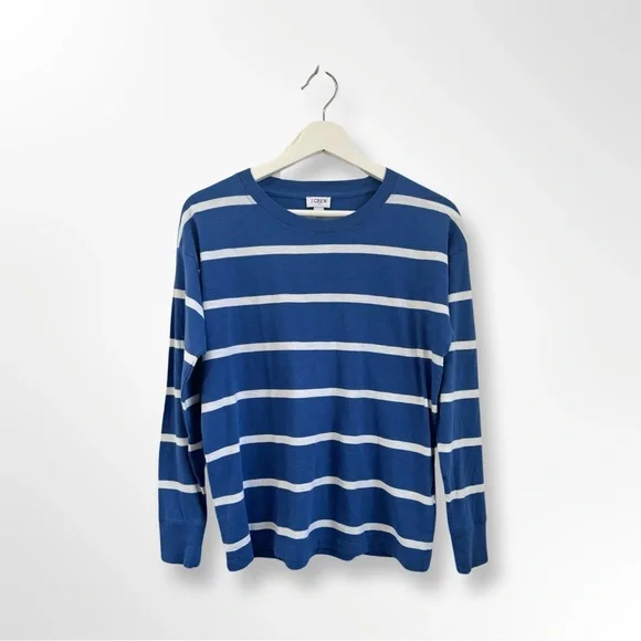 Factory long sleeved striped tee, Baltic blue ivory, size XS - Main Image